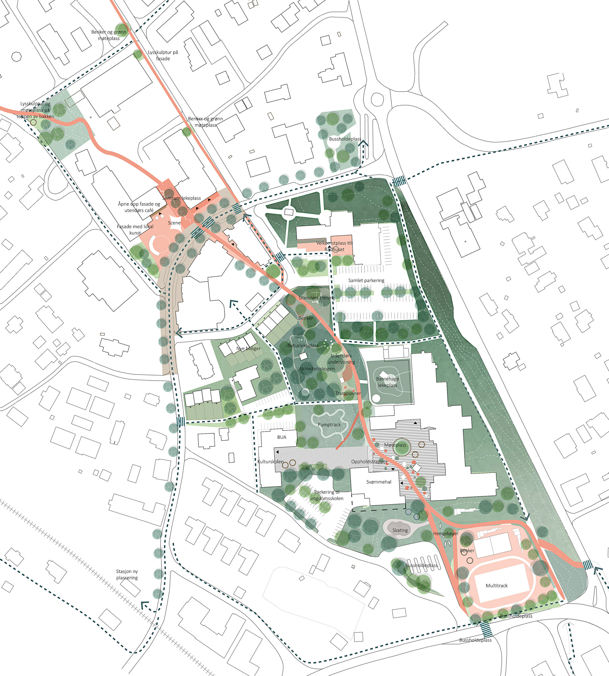 Masterplan Skotterud sentrum.