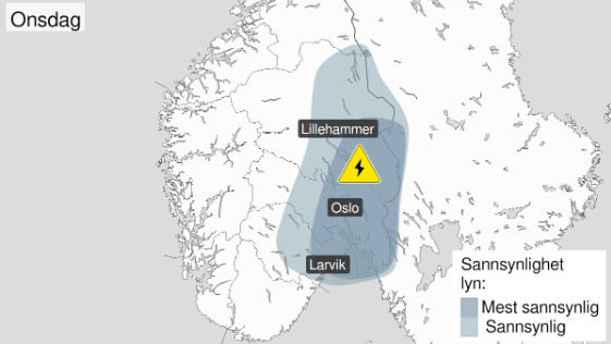 Lokalt er det stor sannsynlighet for uvær.