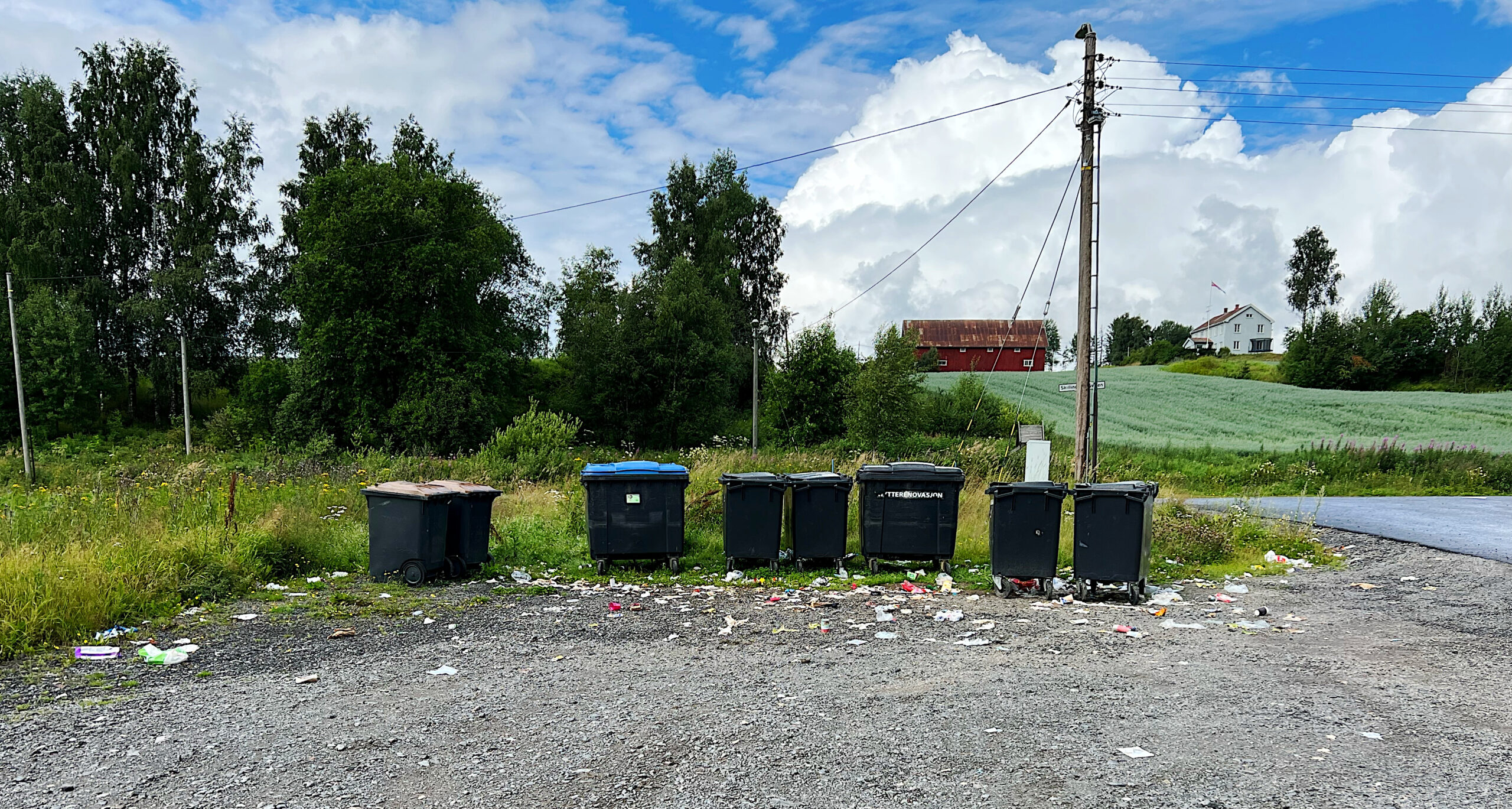 Etter tømming og før rydding