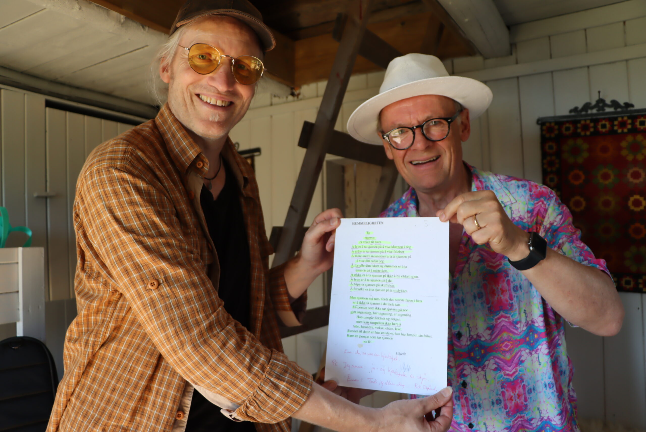 Einar Olsen og Per Christian Ellefsen hadde mye å by på, blant annet et hemmelig dikt.