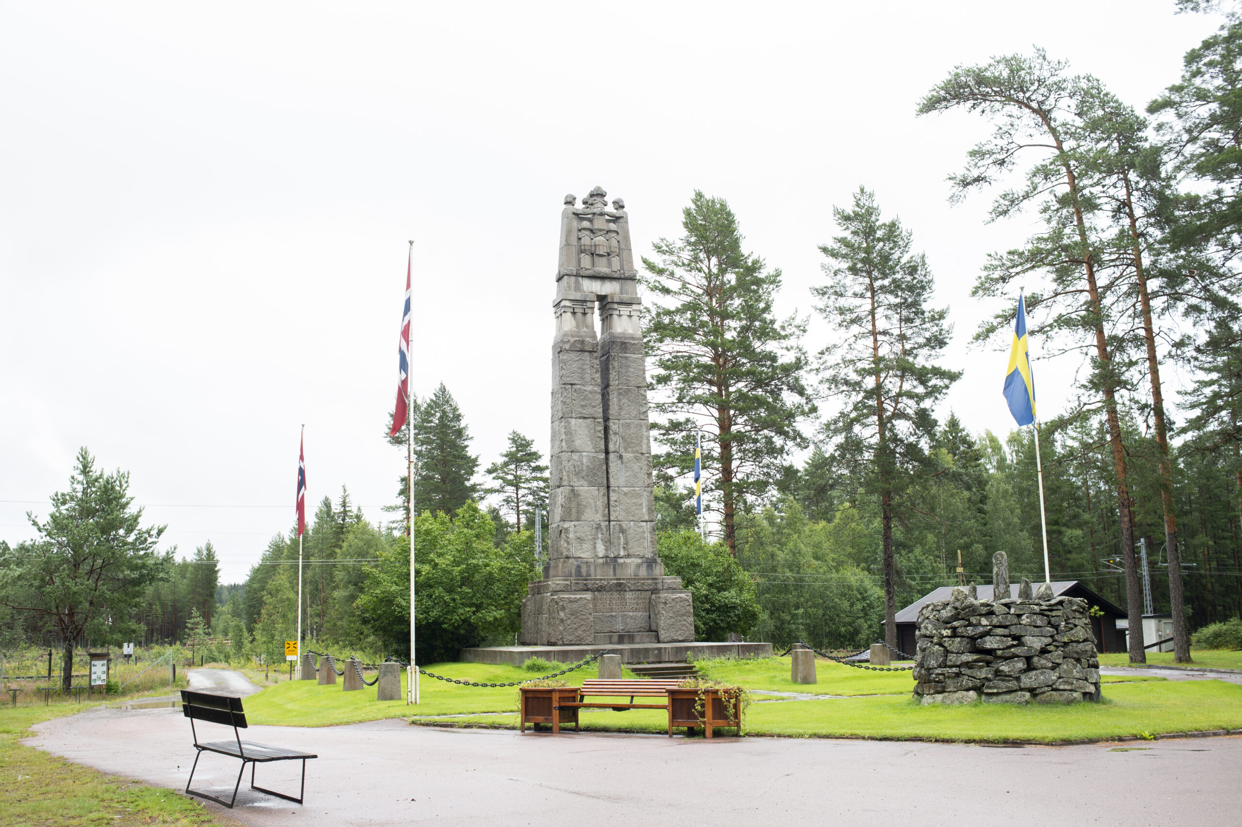 Grensemonumentet ved Morokulien utanfor Magnor.