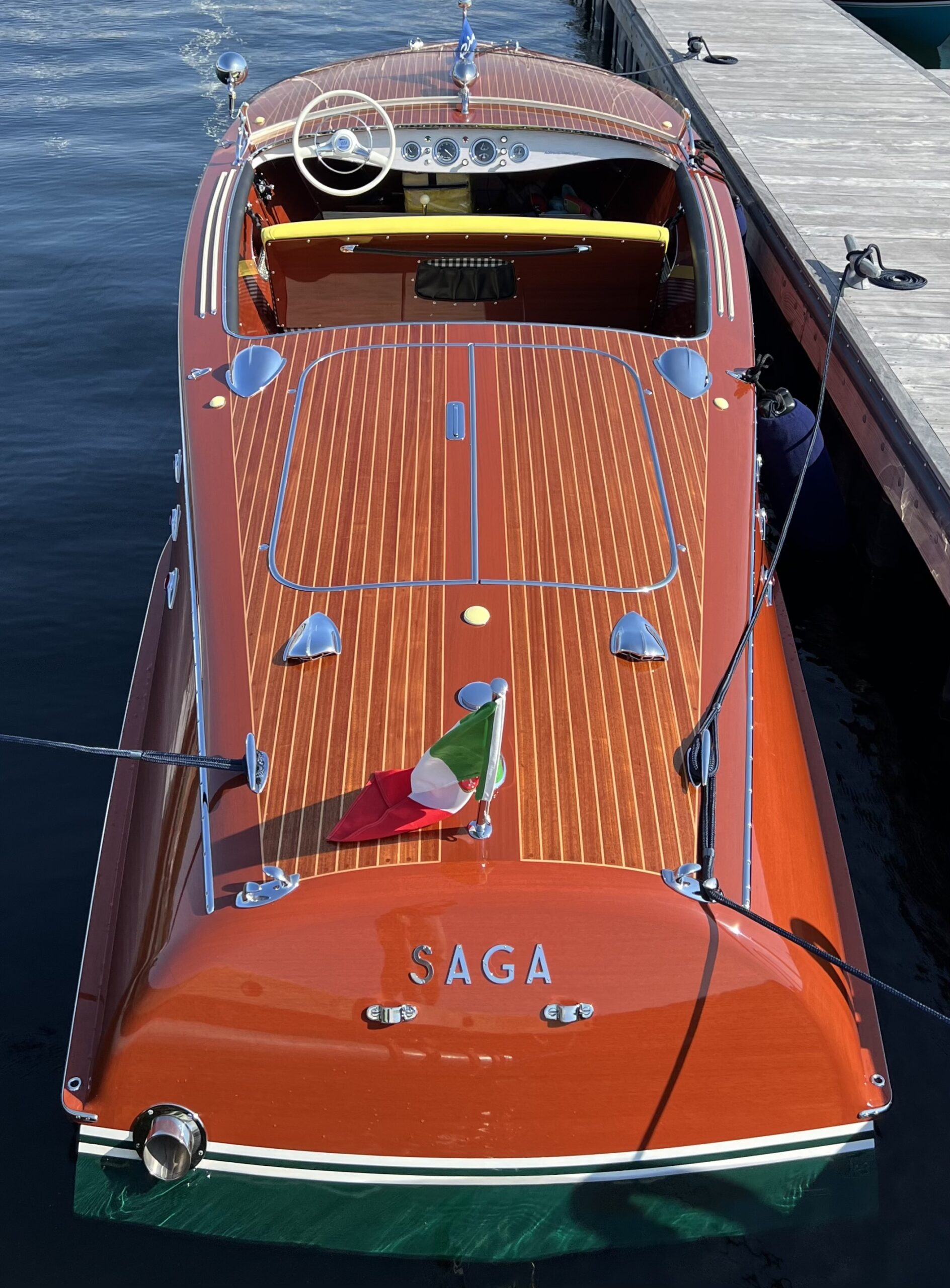 Denne 1955-modellen av Riva Ariston ble nylig best i sin klasse i en båtshow i USA.
