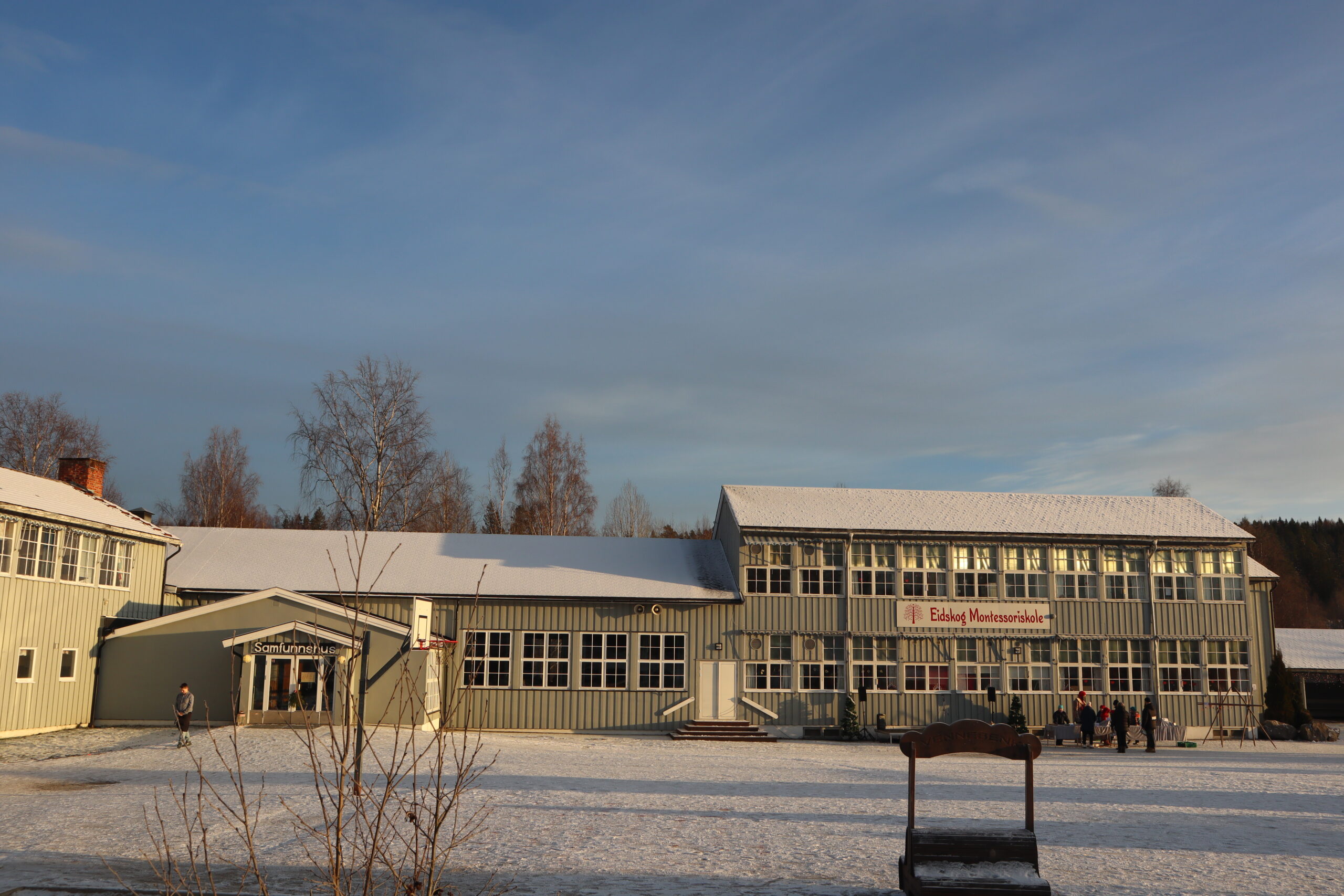 Eidskog Montessoriskole holder til i gamle Vestmarka skole