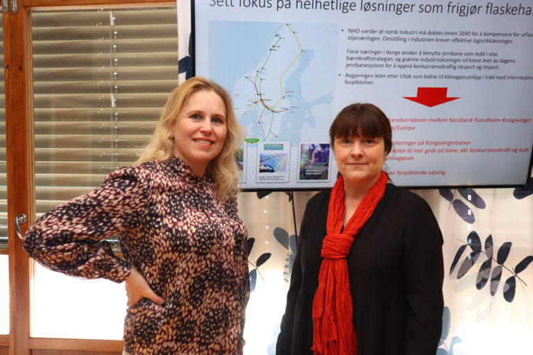 De to ordførerne Kamilla Thue fra Eidskog og Eli Wathne fra Kongsvinger jobber for å få Kongsvingerbanen prioritert ved neste Nasjonale transportplan.