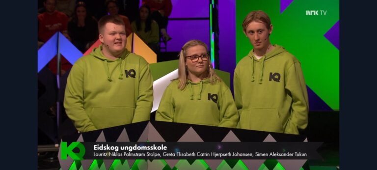 F.v. Lauritz Niklas Palmstrøm Stolpe, Greta Elisabeth Catrin Hjerpseth Johansen og Simen Aleksander Tukun