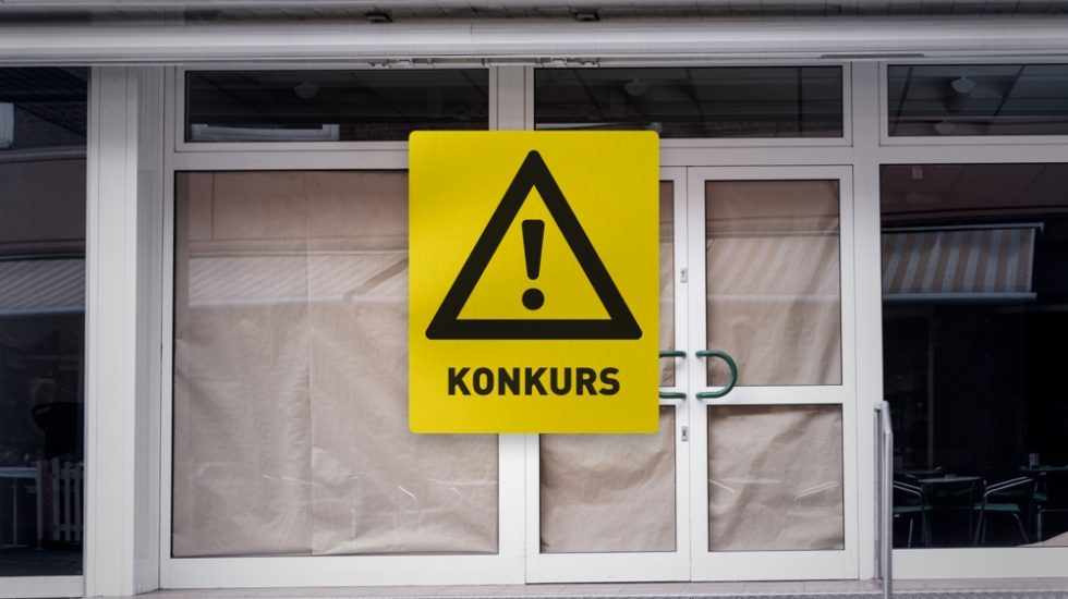 Antall konkurser steg med 40 prosent i første kvartal.