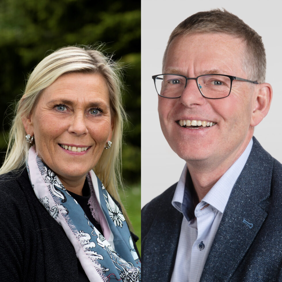 LO-sekretær Kristin Sæther og regiondirektør i NHO Innlandet Jon Krisitansen