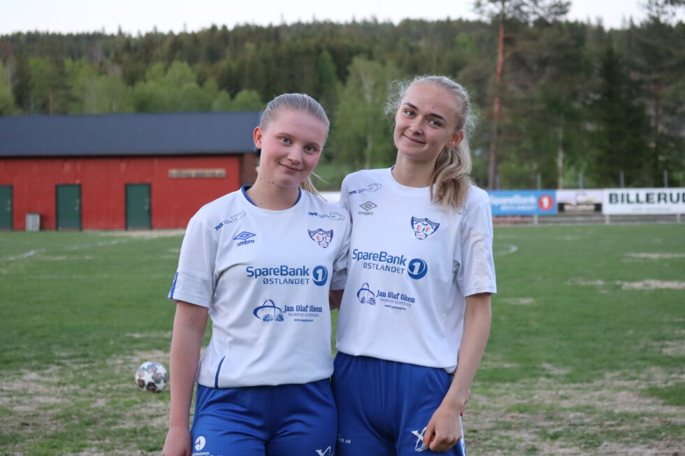 Frida Lystadmoen og Hedvig Børrud Bonnerud sto for seks av de åtte målene i mandagens kamp mot Ullensaker/Kisa.