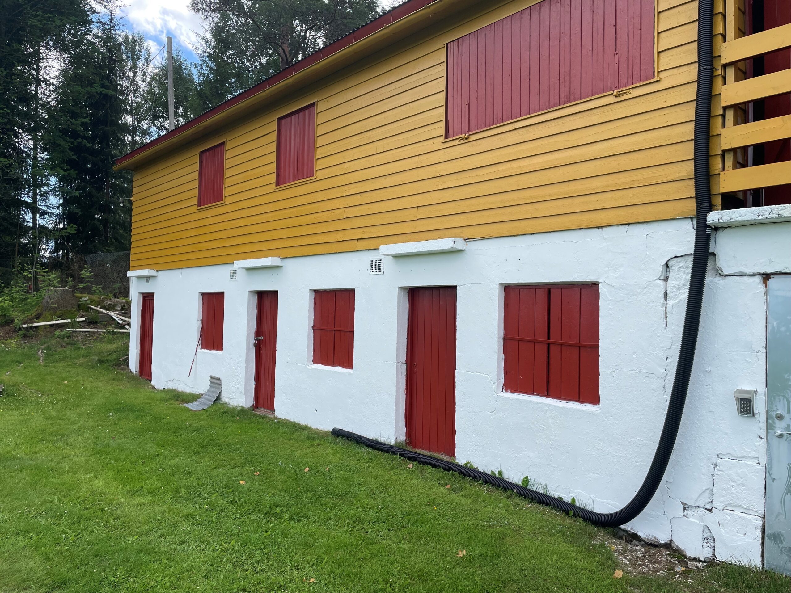 – Veggen var nesten ikke hvit lenger da vi begynte, sier Kisen.
