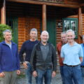 Arrangementskomiteen for løpet Nyfjelltrampen håper på mange deltakere i årets løp. Tom Johansen (f.v.), Odd Uno Sigvartsen, Per Håkon Gusterud, Kjell Langfoss, Knut Hermansen og Bjørn Bakken fra Åbogen I.L og Skotterud I.L. har alt under kontroll før løpet den 2. september.