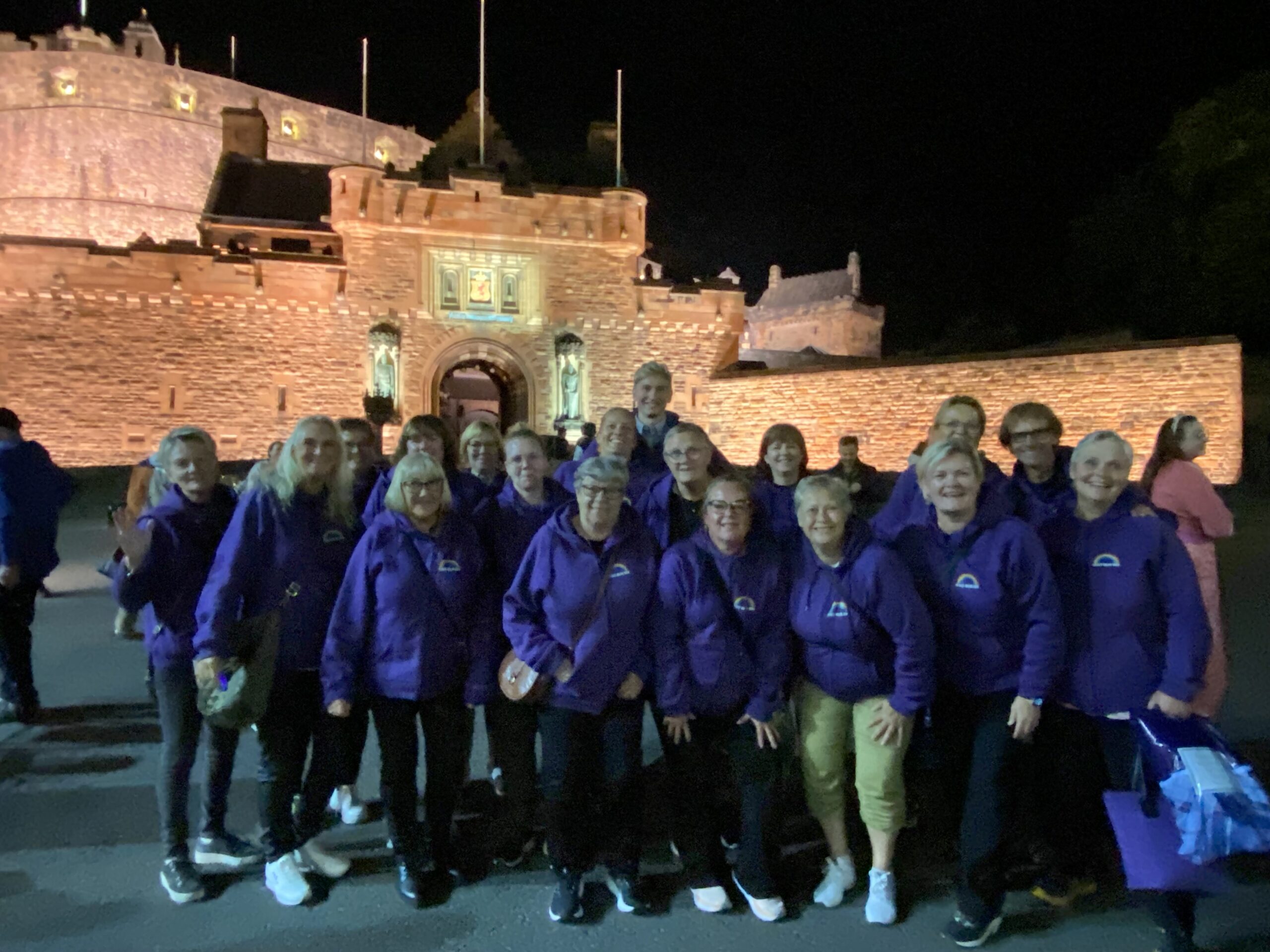 I sommer har korpset vært på tur til Edinburgh, og det berømte Military Tattoo som arrangeres hvert år i august.