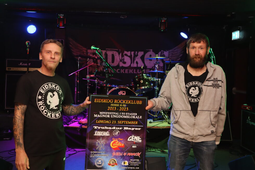 Ken Roger Lundhaug og Finn Lund er spent før Eidskog rockeklubb skal arrangere det største arrangementet de har satt i gang til nå.