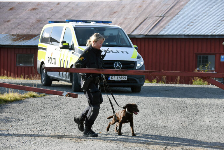 Politiet har i flere dager undersøkt industrianlegget hvor de fikk gjennombrudd i etterforskning av en rekke Toyota-tyverier. Polititjenestepersoner fra Magnormoen politistasjon har bistått i arbeidet på åstedet.