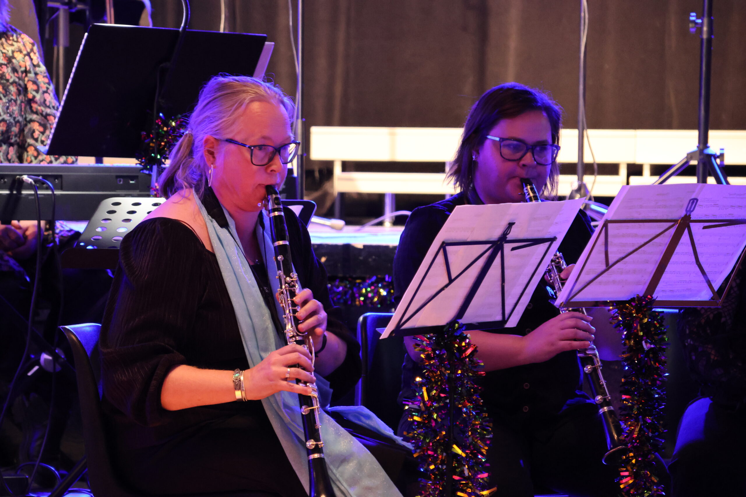 Eidskog klarinettensemble fremførte flere ABBA-låter under lørdagens show.