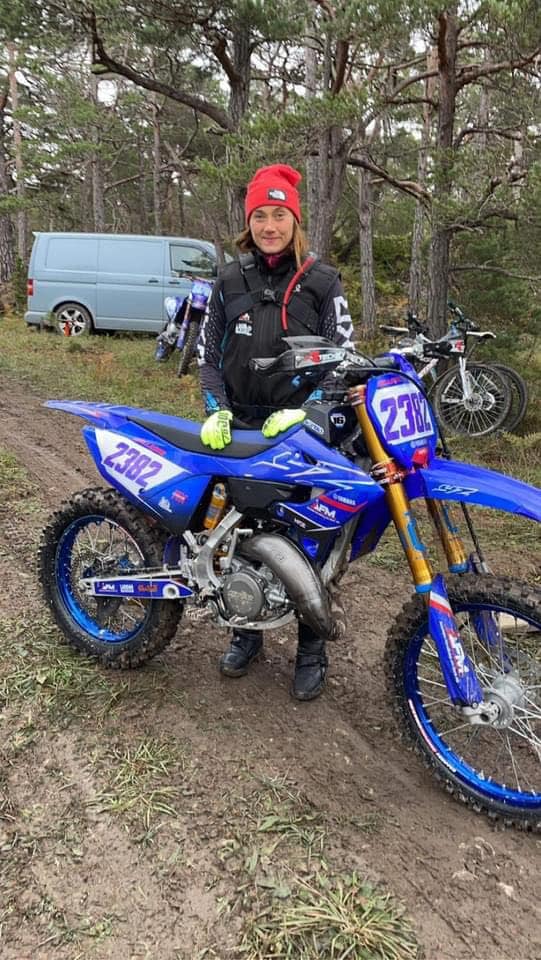 Emmy Wallberg før start.