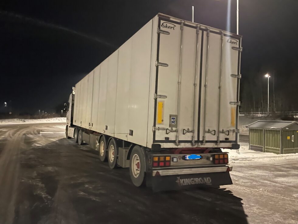 For de to sjåførene på dette vogntoget endte turen i anmeldelse for å ha manipulert med kjøre- og hviletider.
