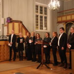 Alle kveldens artister tok i mot publikums stående applaus etter konserten i Eidskog kirke.