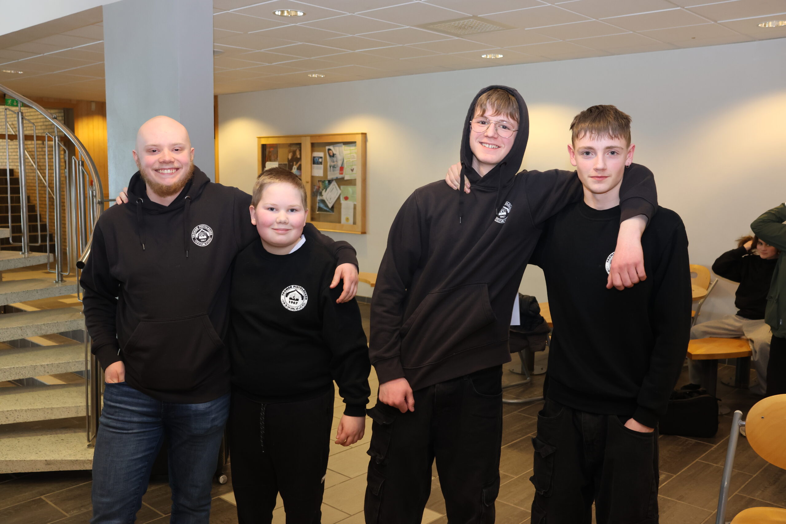 Thomas Vestmo (f.v.), Bjørn Nichkolay Jensen, Nicklas Dreyer og Enrico Allikivi har reist fraTromsø for å delta på landsstevnet.