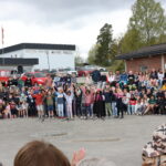 Alle trinnene på Skotterud skole deltok på skolenes sangdag.