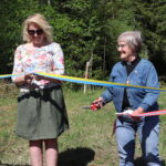 Ordfører Kamilla Thue og Monika Frykselius, Pilgrimsleden Västra Värmland.