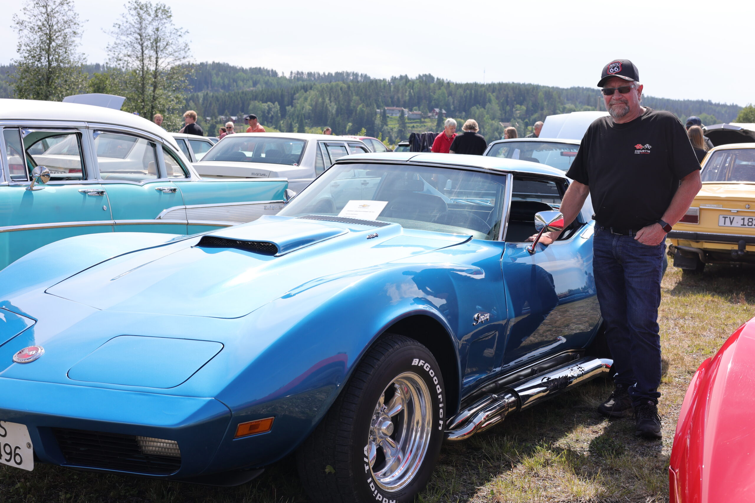 Bo Gunnar Børrud er glad i Chevrolet og til treffet på Vestmarkadagen hadde han også med seg sin Corvette fra samme fabrikat.