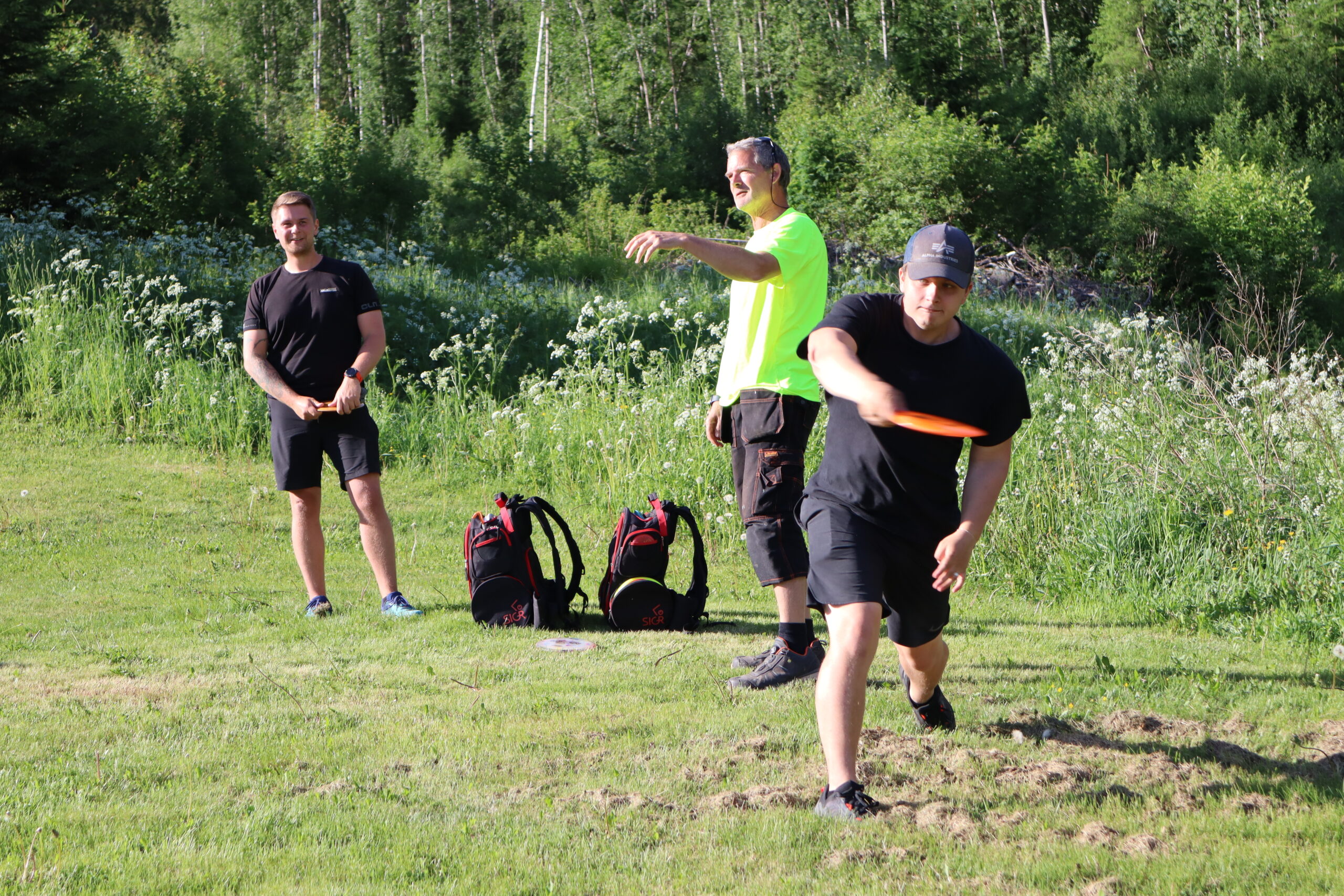 Martin Alfredsen midt i et kast.