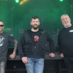 Ken Roger Lundhaug (f.v) og Finn Lund i Eidskog Rockeklubb og Øyvind Ånerud ved Skandinavisk Motorsykkel Center håper mange tar turen til den aller første MC Rock festivalen på Magnor.