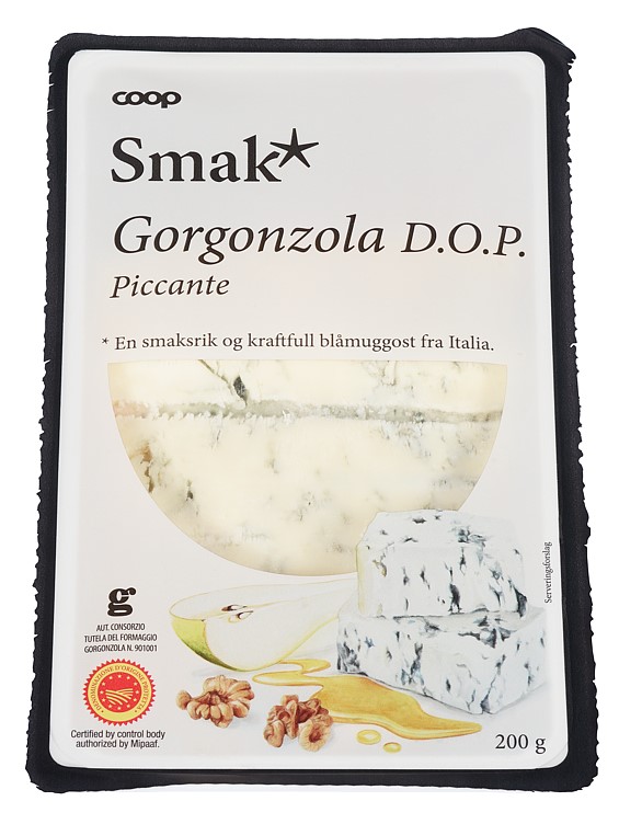 Coop tilbakekaller Smak Gorgonzola Picante 200 gram på grunn av mistanke om listeria.