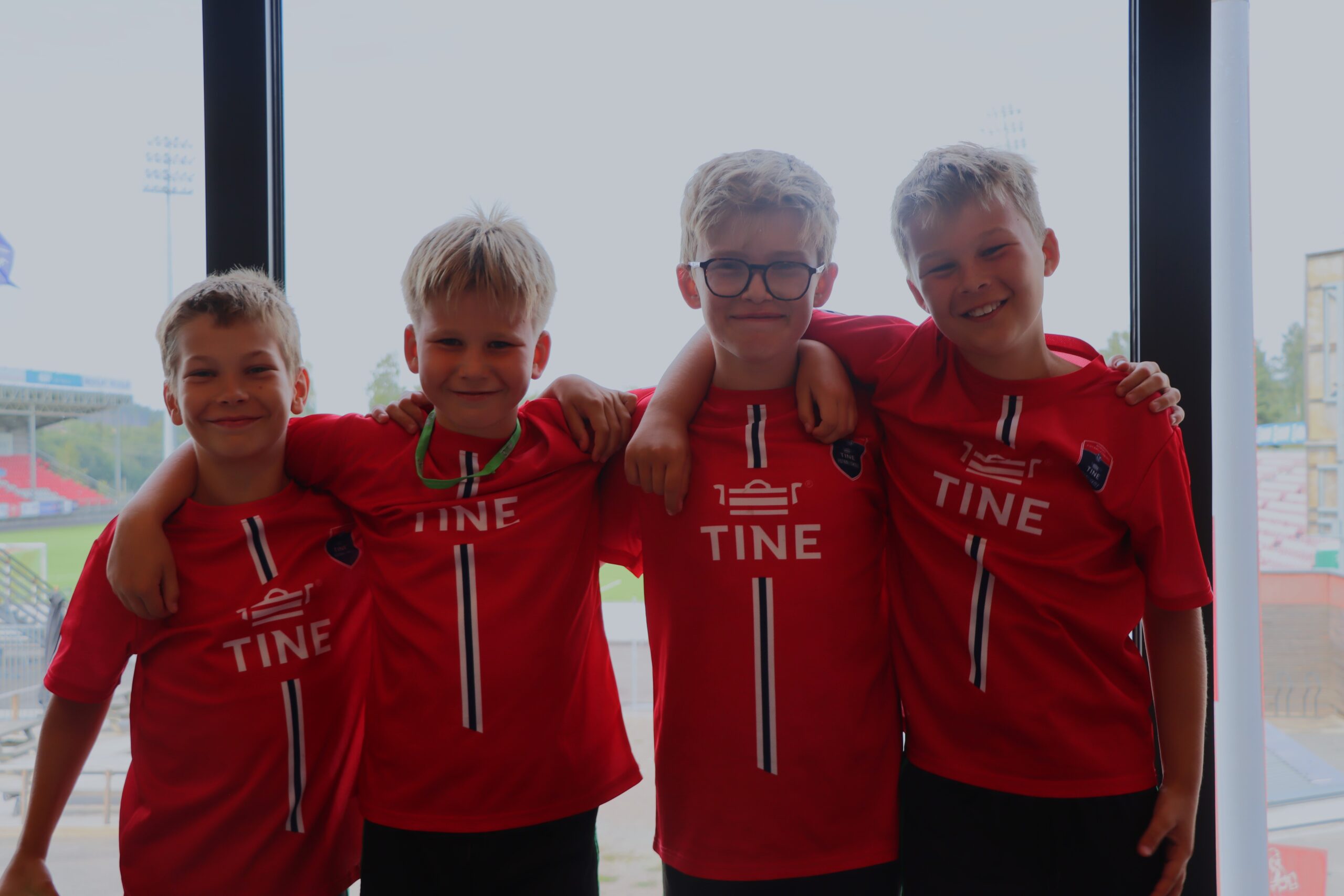 Ola Raabe (10) (f.v.), Marius Løseth (11), Kasper Bruce (11) og Henrik Svanteson (10).