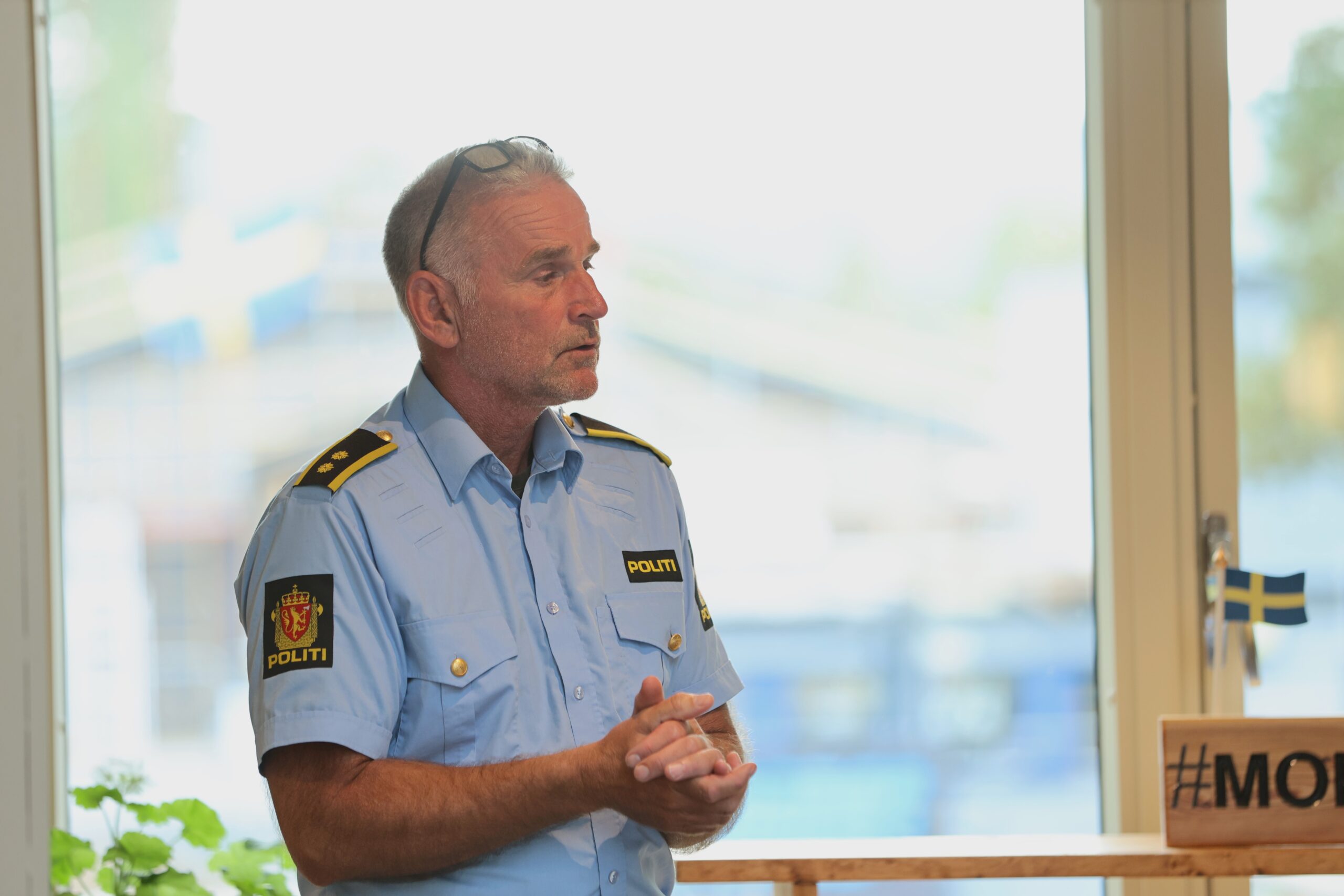 Gjermund Thoresen fortalte om noen av de byråkratiske utfordringene som har fulgt med byggingen av den nye politistasjonen.