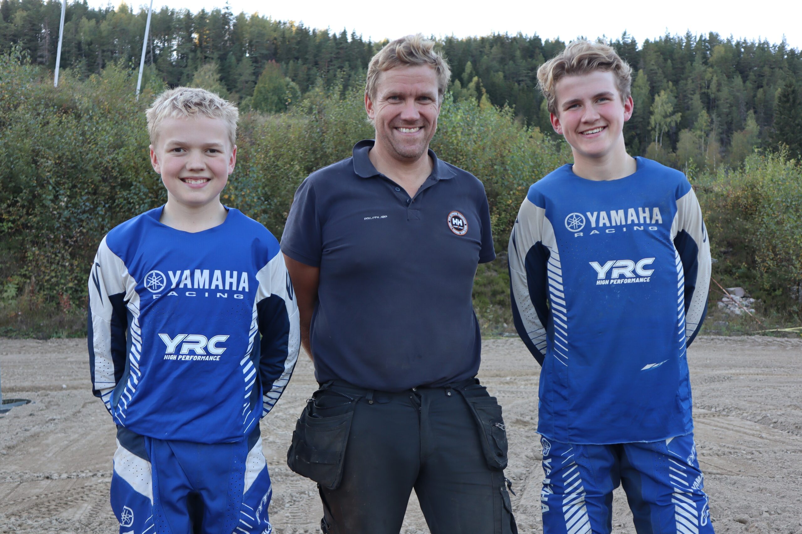 Isak, pappa Hans Reidar og Simon.