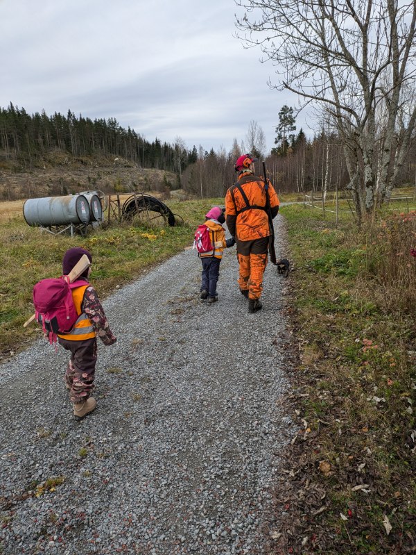 Sammen med erfarne jegere fra Kublikk/Klanderud grunneierlag gikk turen til skogs for å jakte råbukk.