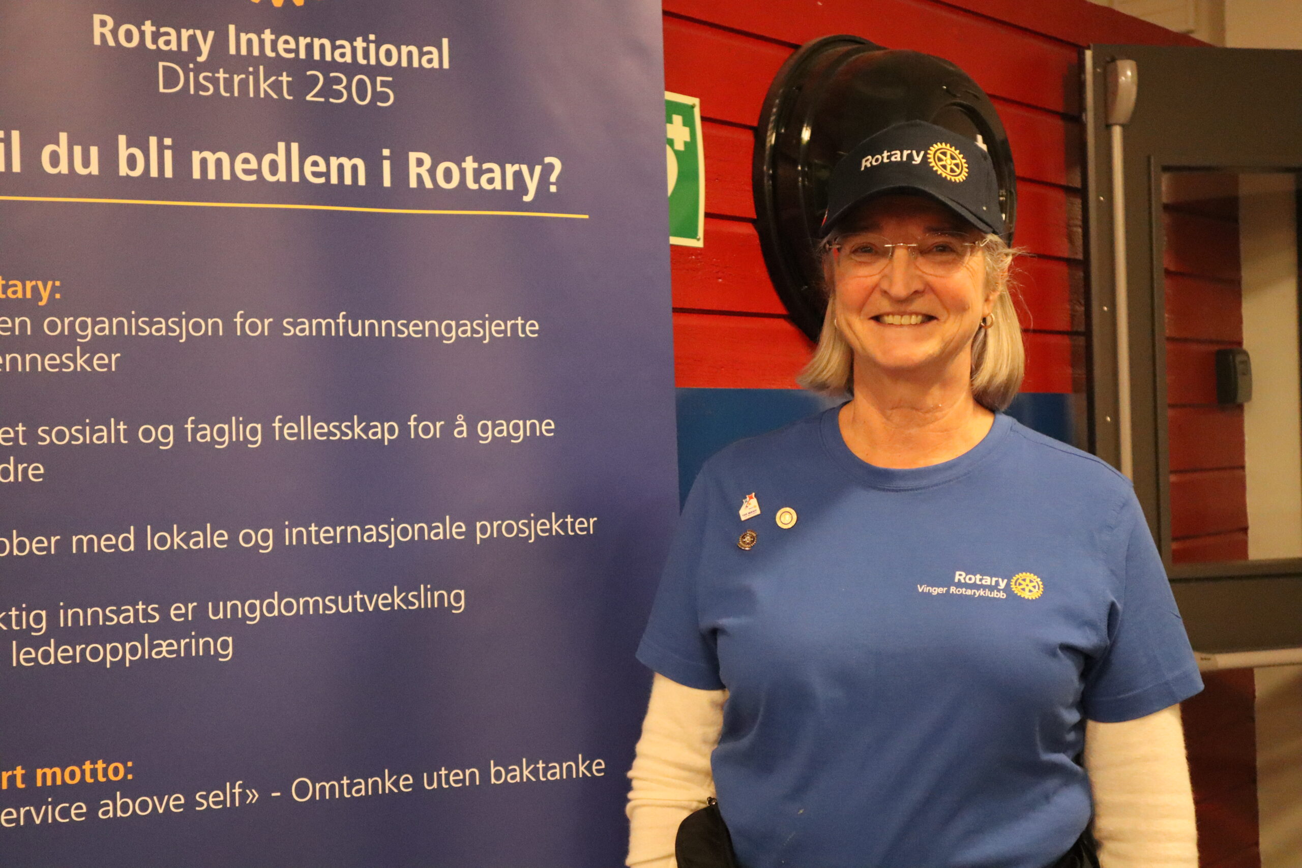 Koordinator for yrkes- og utdanningsmessa og medlem i Vinger Rotary, Dagny Sjaatil.