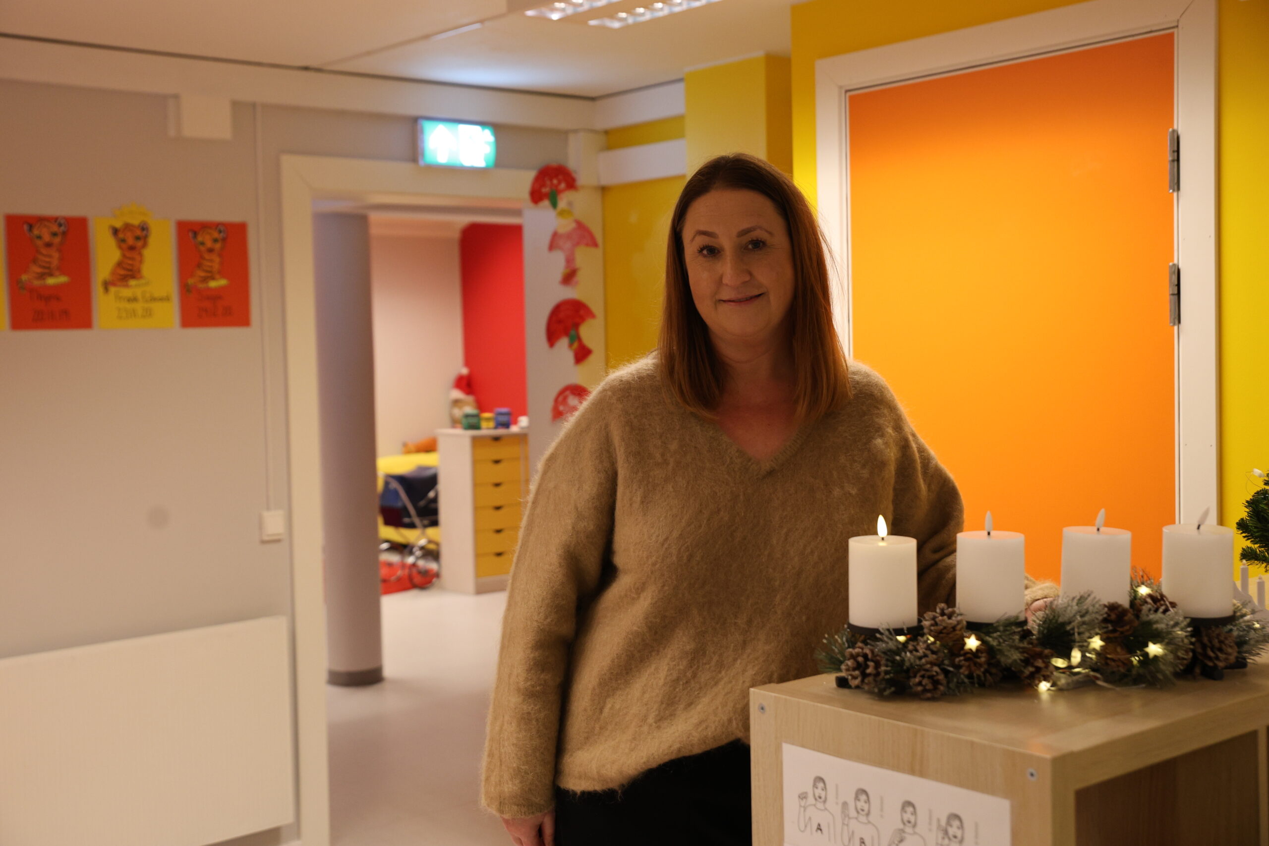 Leder for Matrand barnehage Birgitte Tangstad Tukun, er godt fornøyd med den nye avdelingen på Matrand barnehage.