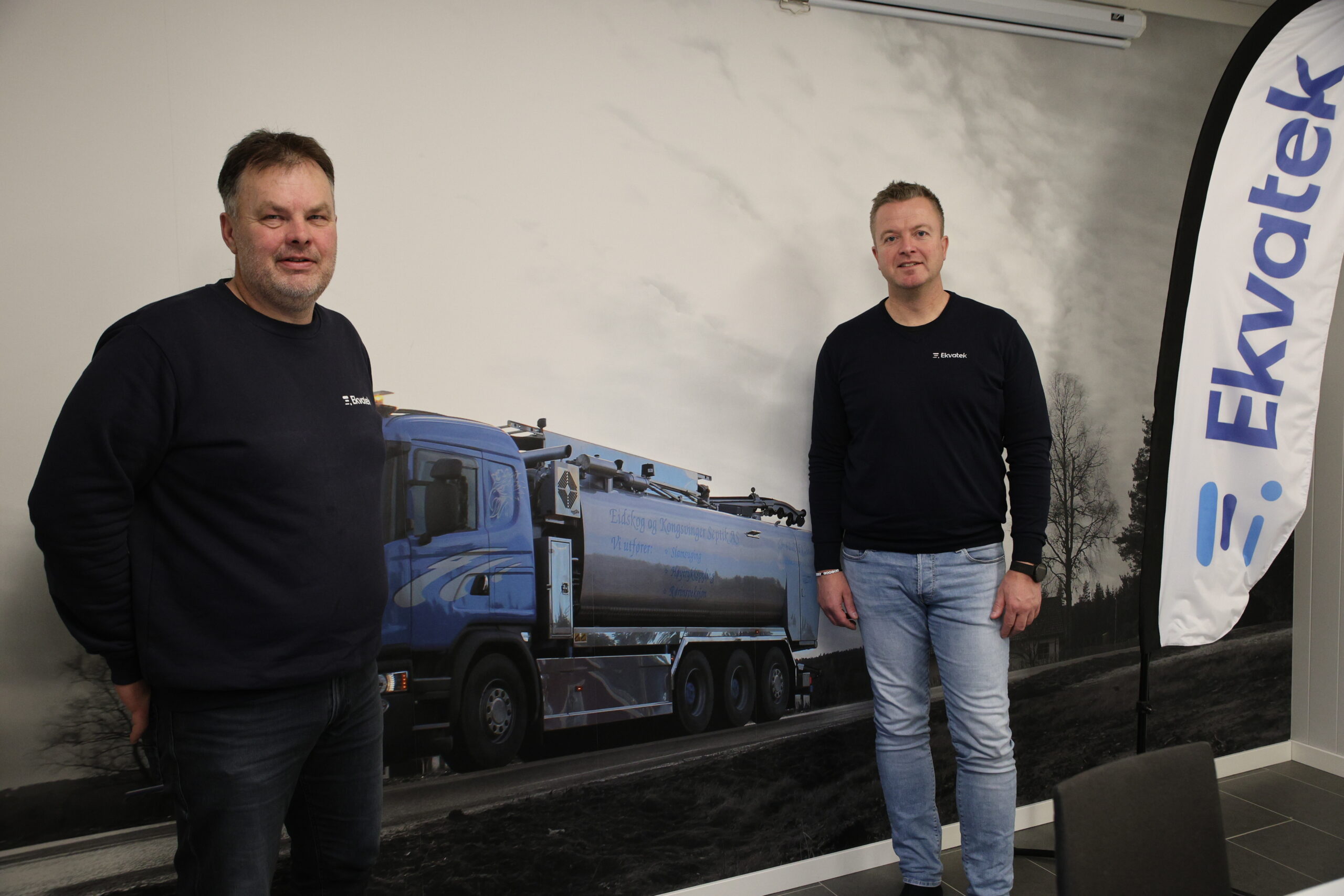 Stein Linholdt (t.h.) gleder seg til å samarbeide enda tettere med Tor Arne Ingelsurd og resten av Ekvatek.