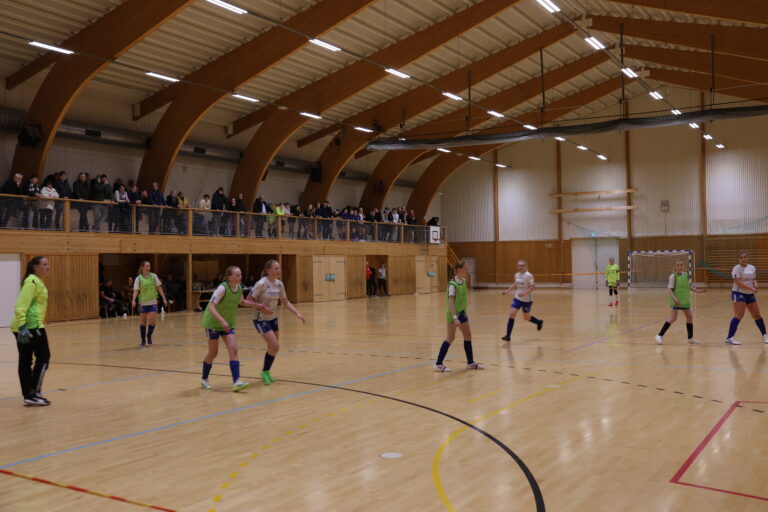 Mye publikum hadde funnet veien til Eidskoghallen for å se på futsal i helgen.