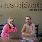 Madelene Kutt ved Grensetjenesten og Christoffer Damström i Eda kommune forteller om jobb- og utdaningsmuligheter på tvers av grensen.