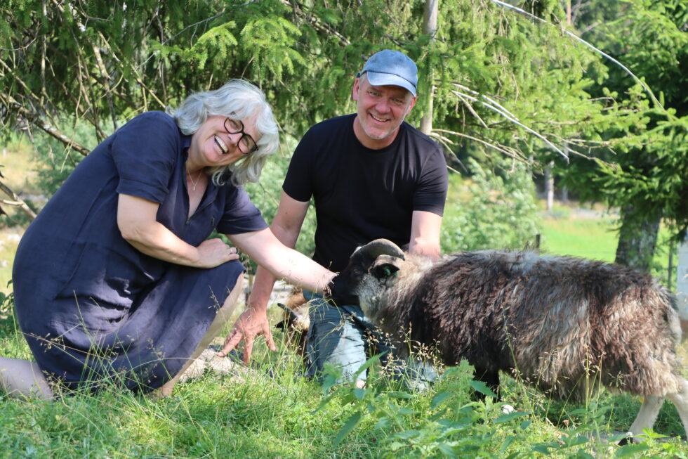 Lene og Stig Føyen har nå drevet Øverby gård i ti år.