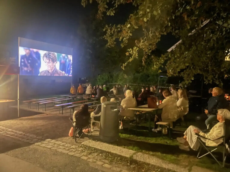 Fra filmvisningen i fjor, da Gamle Øvrebyen Vel viste filmen 
