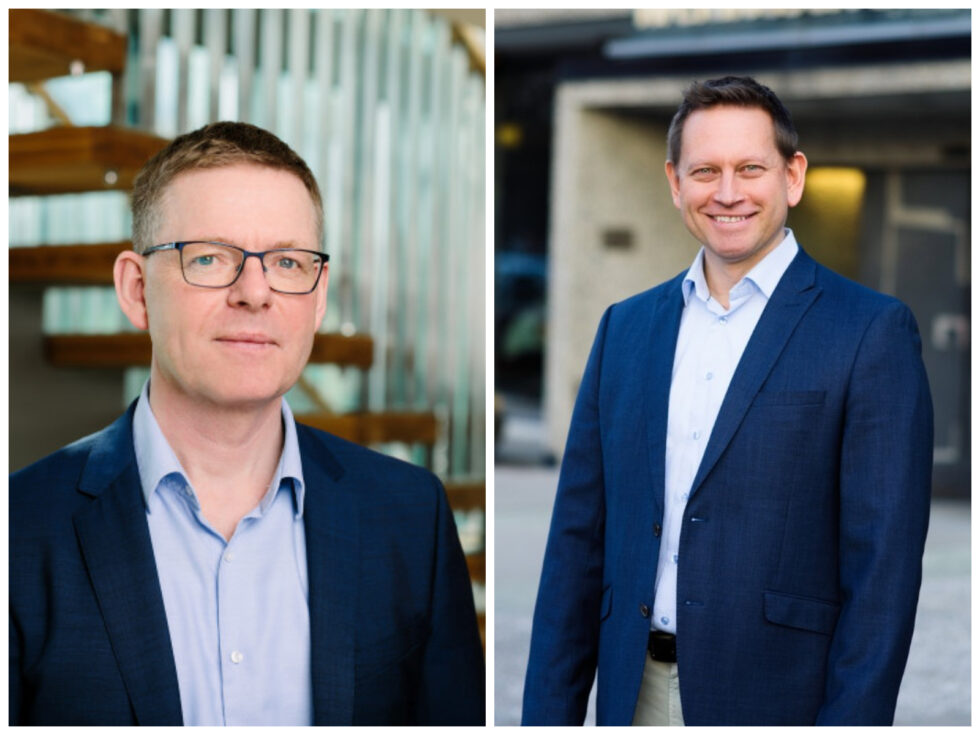 Jon Krisitansen, regiondirektør NHO Innlandet og Vegard Einan, adm.dir. NHO Service og Handel