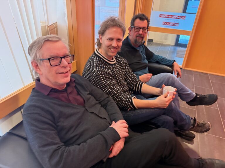 Øivind Roos, Martin Høgberget og Lars Ovlien diskuterer blant annet spennende planer for kultursatsning i Kongsvinger
