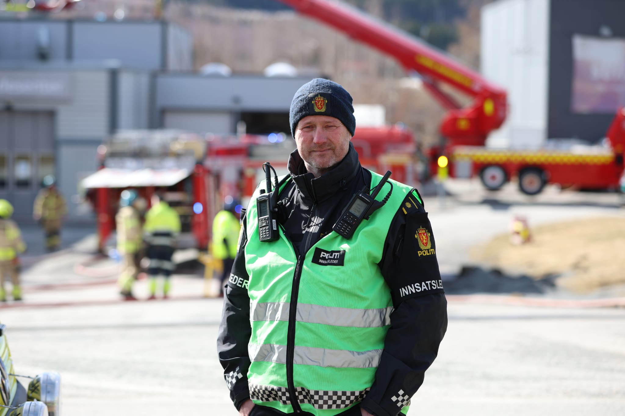 Håkon Brenna er insatsleder for politiet i kongsvinger påskeaften.