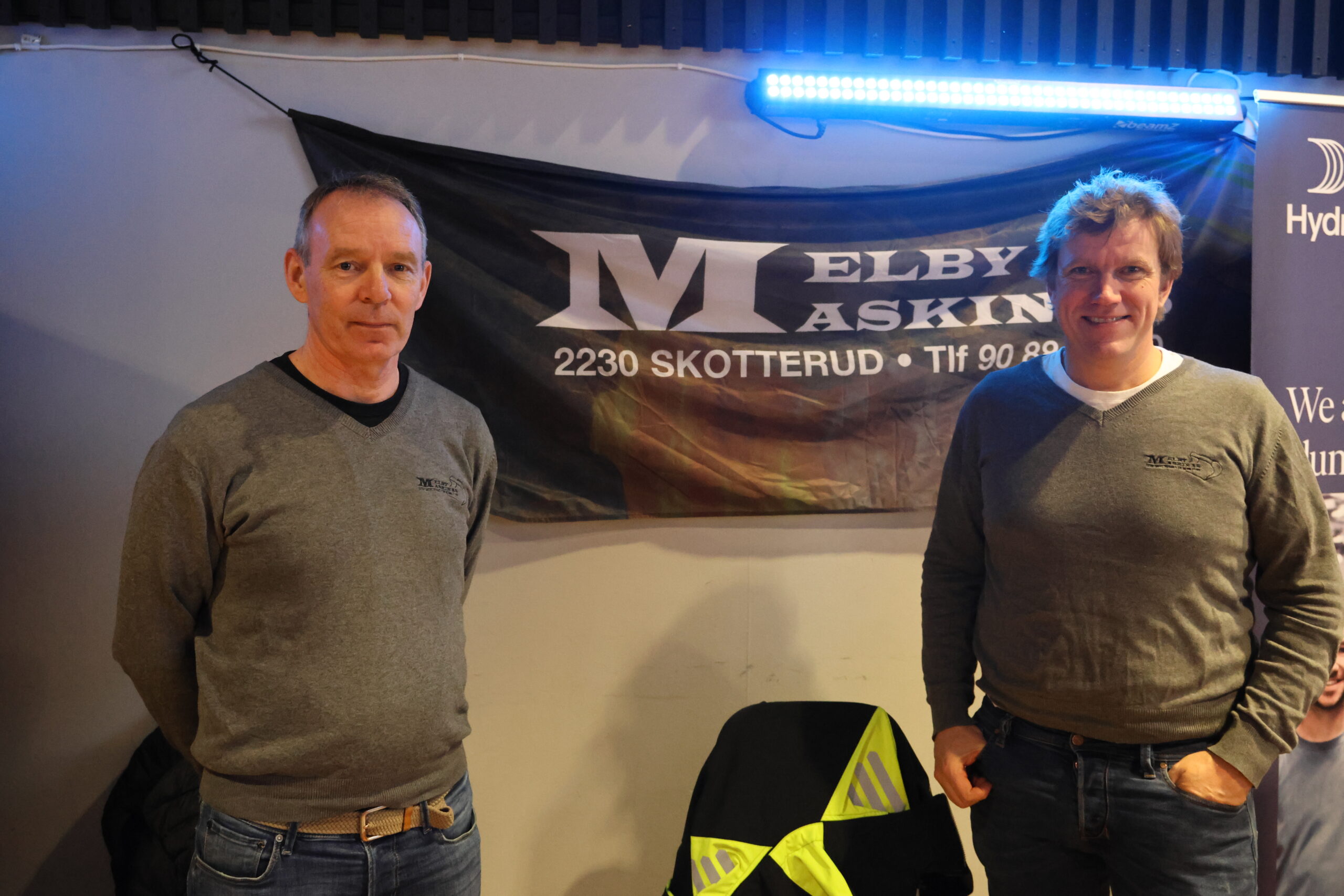 Kai Rinden og Hans Reidar Melby fra Melby Maskin på Skotterud var med på Mulighetsdagen for andre gangen. Det er en fin måte å få vist frem hvem vi er og hva vi holder på med, sa Hans Reidar Melby.
