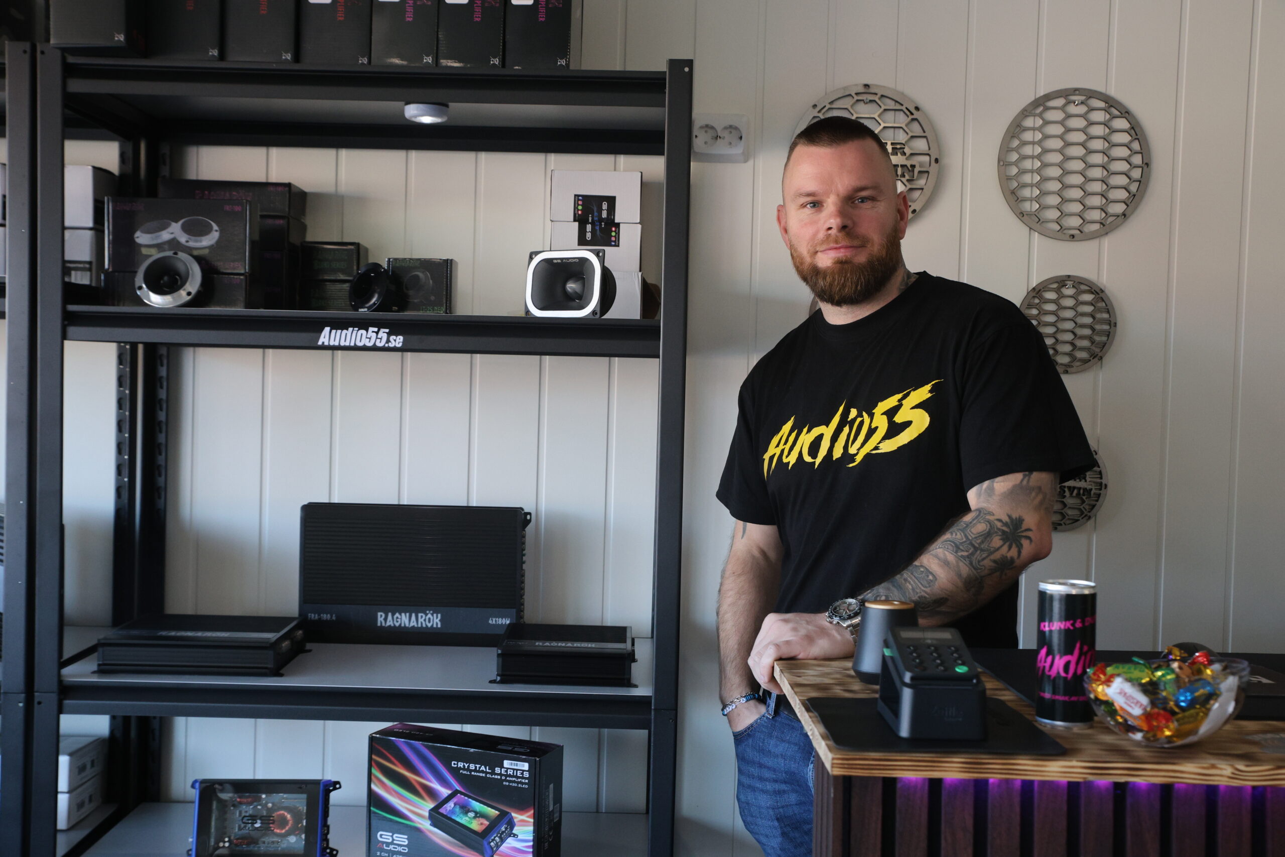 Linus Andersson er den eneste importøren i Norge av merket Audio 55.