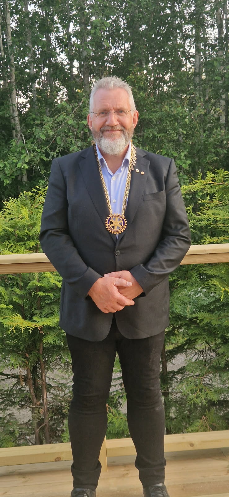 President for Eda-Eidskog Rotaryklubb i år er Gjermund Fjeldskogen. President-oppgaven går på rundgang i klubben.