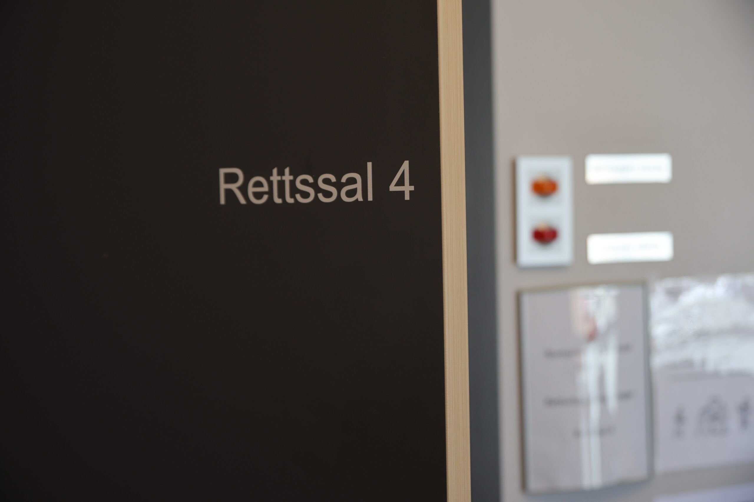 Rettsal 4 vil være stengt for publikum.
