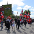 Det er 17. mai tog både på Skotterud, Vestmarka og Magnor.