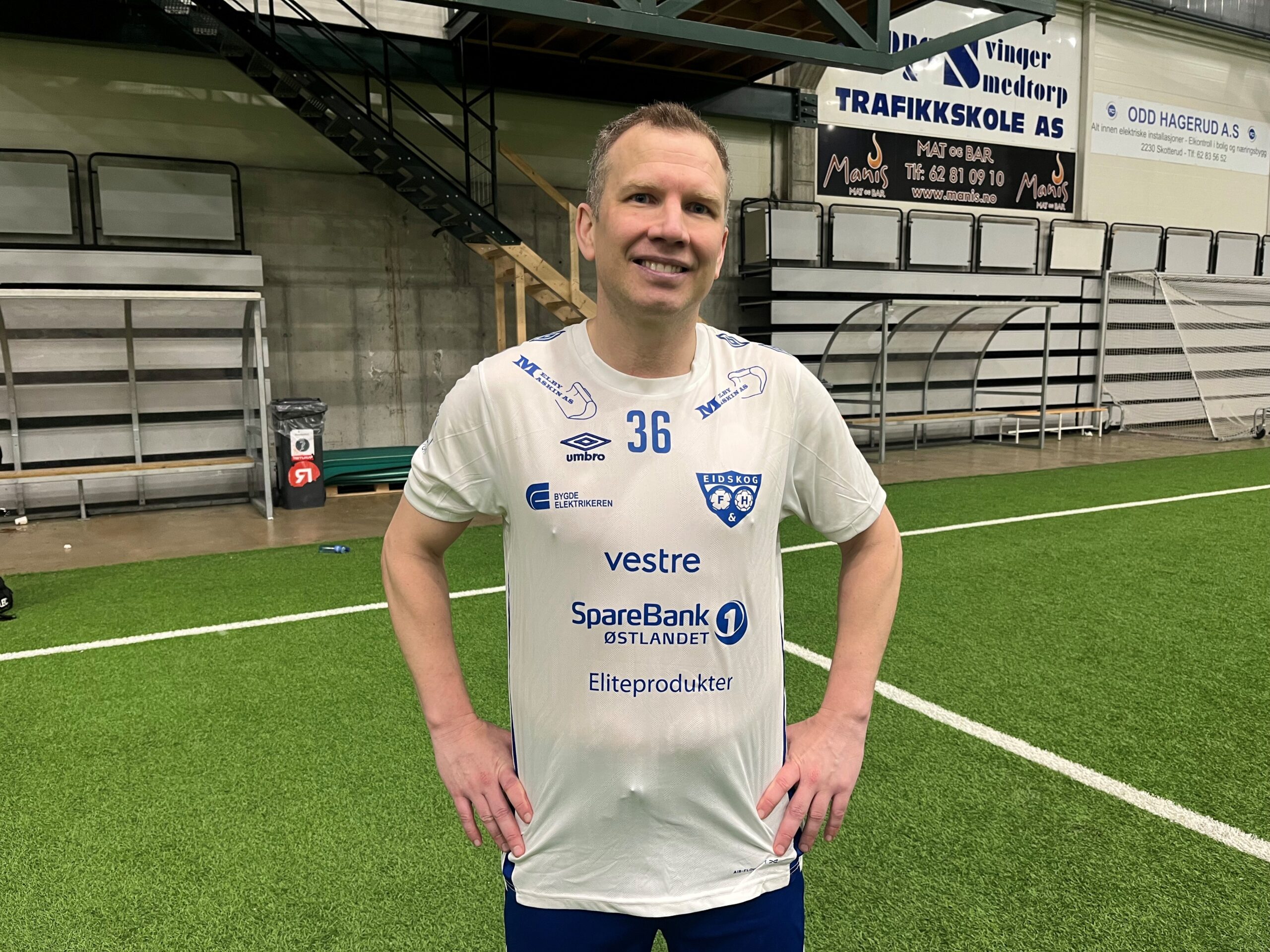 Bjørn Toni Bakken, spillende trener for Eidskogs herrelag i fotball.