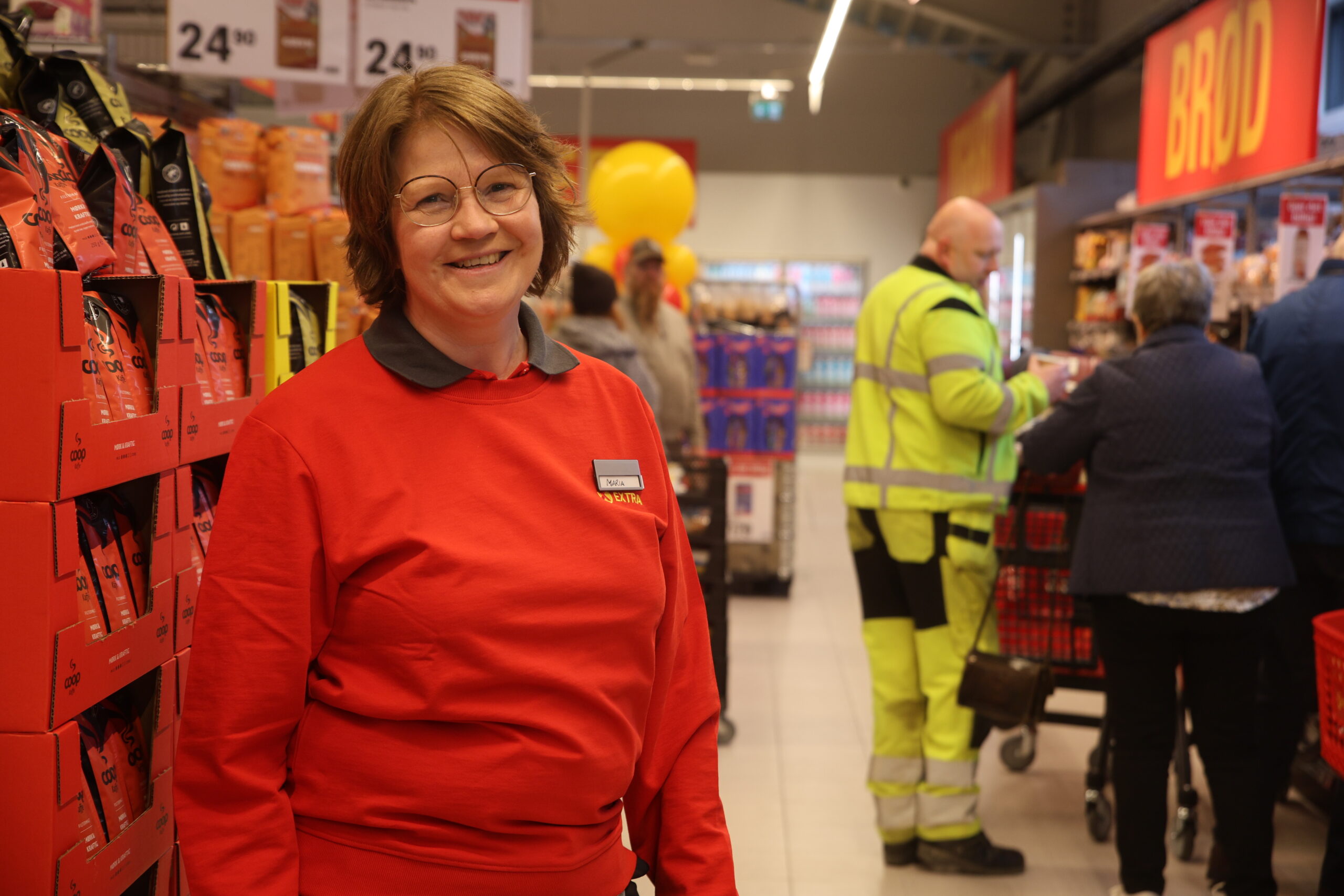 Butikksjef Maria Karlsson er godt fornøyd med sin nye butikk.