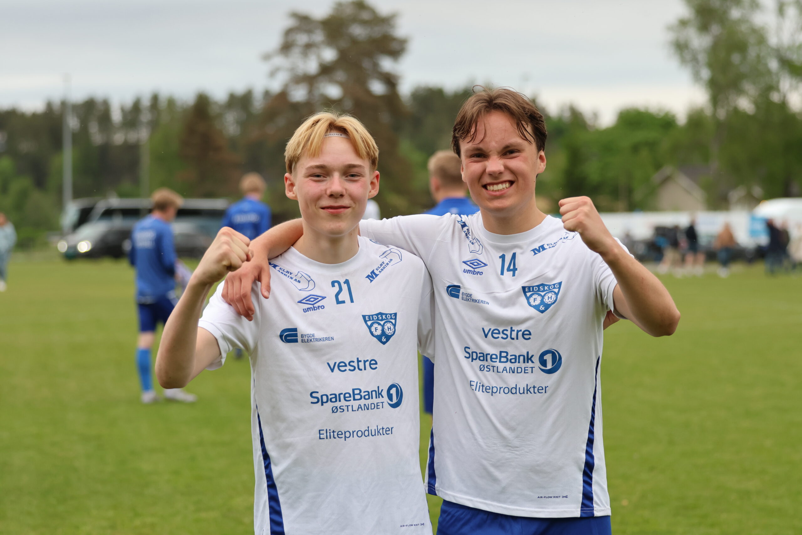 Sverre Huse-Wrangell og Andrè Aurbakken satte inn hvert sitt mål for Eidskogs G19-lag mot Toten 2 fredag kveld.